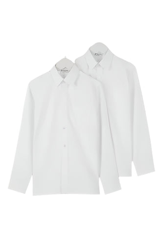 Caldicot White Non Iron Shirts - Twin-pack